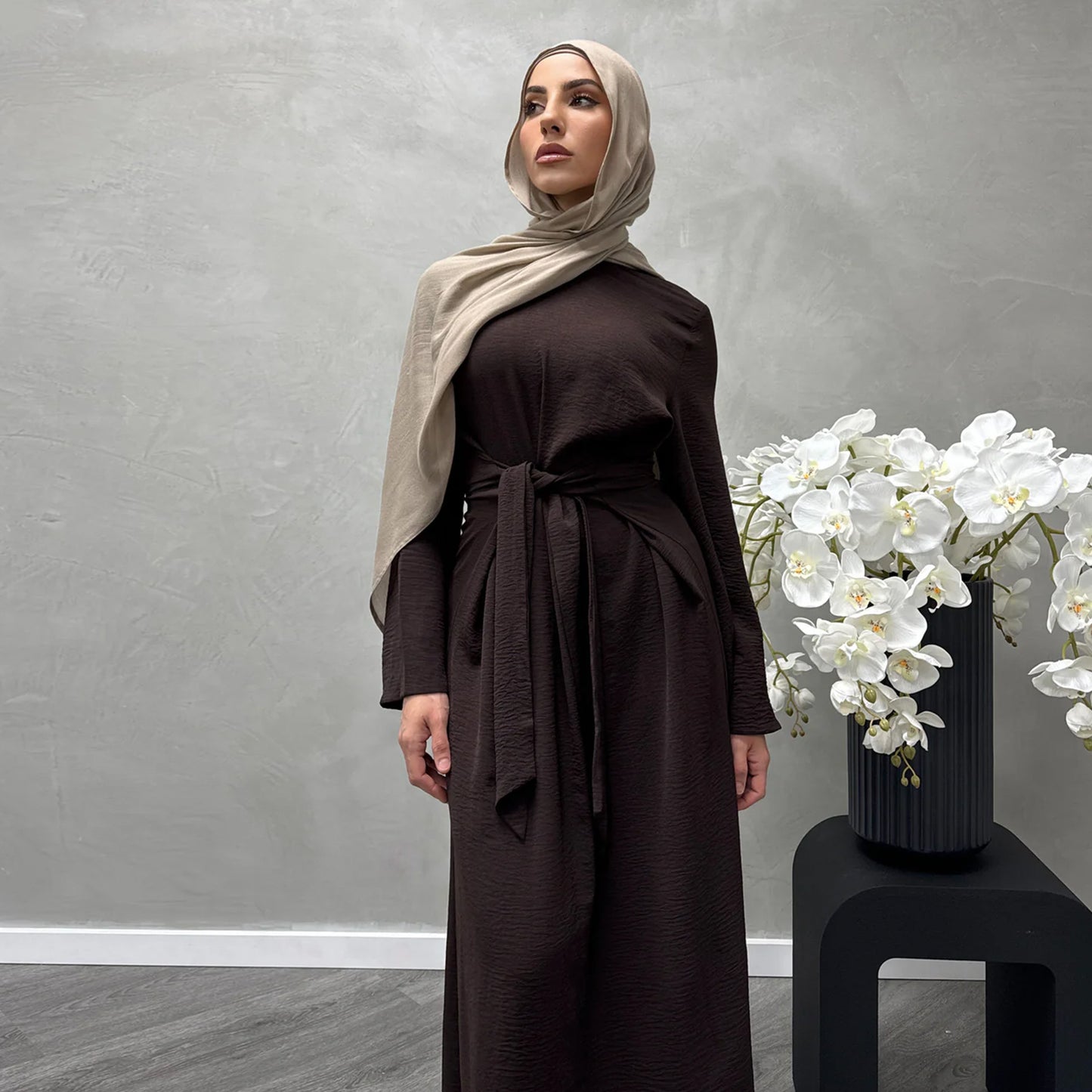 Women's Lace-up Elegant Abaya Dress