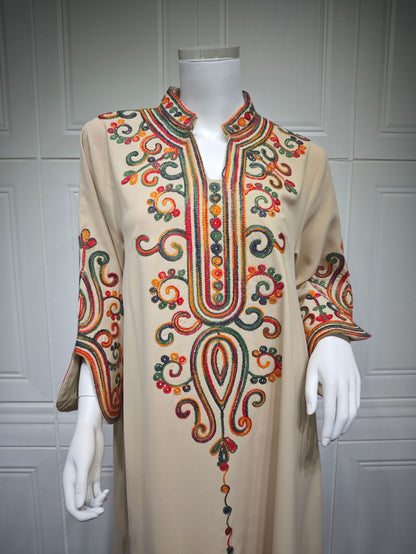 Women's Rope Embroidery Arabian Dress