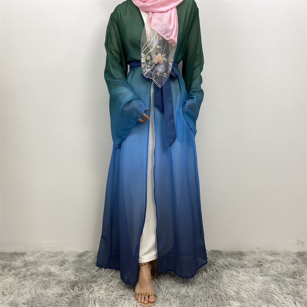 Women's Muslim Cardigan Chiffon Robe