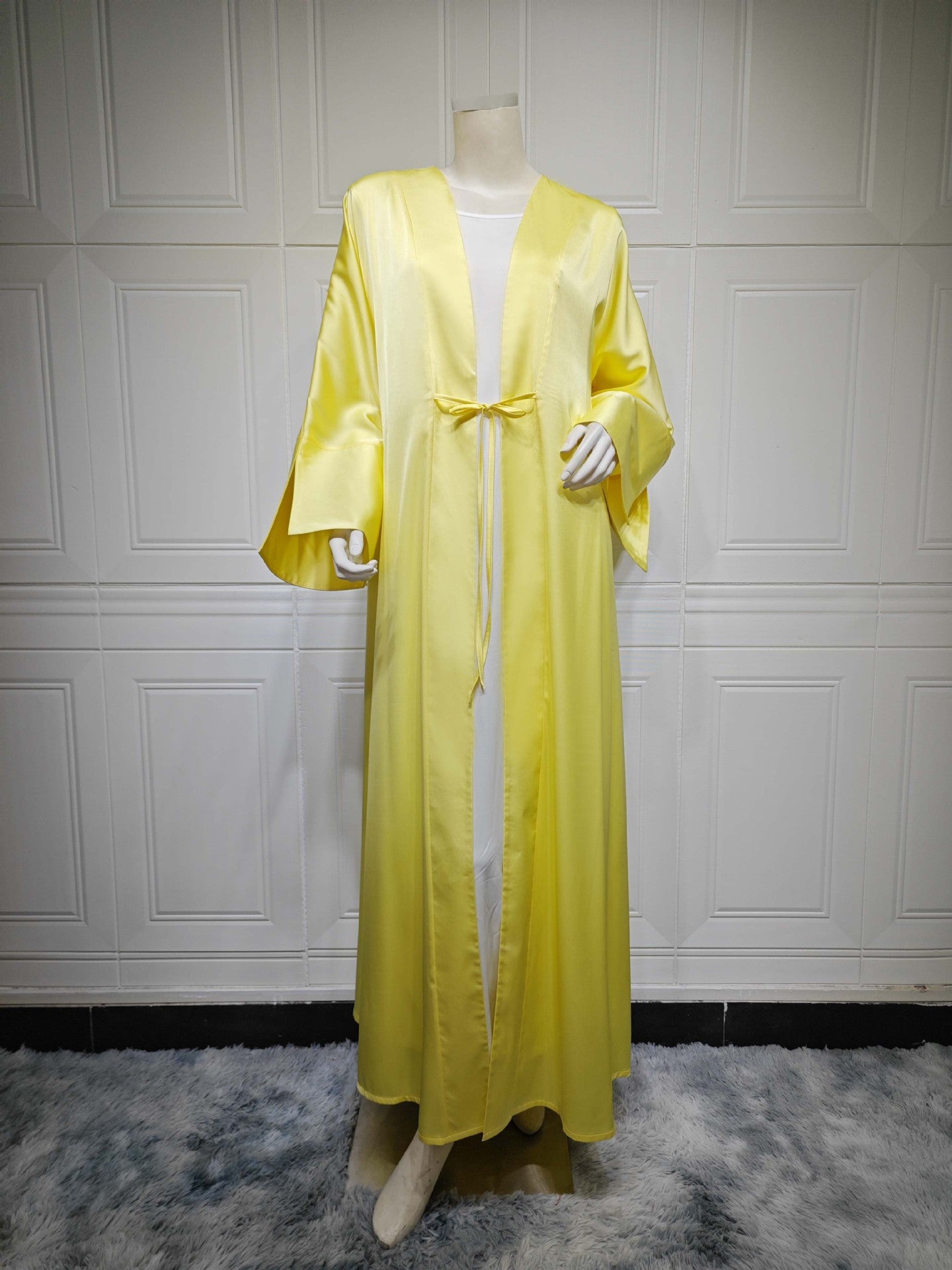 Fashionable Satin Soft Robe Dress