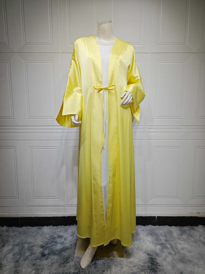 Fashionable Satin Soft Robe Dress