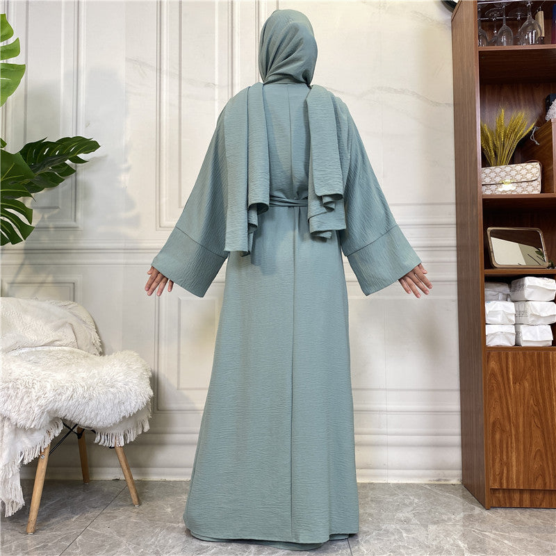 Sleeveless Dress and Robe Set with Pockets