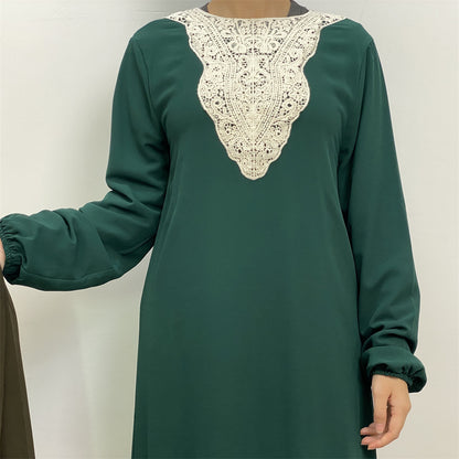 Arabian Applique Long Sleeve Dress