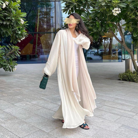 Women's Solid Color Bright Silk Robe