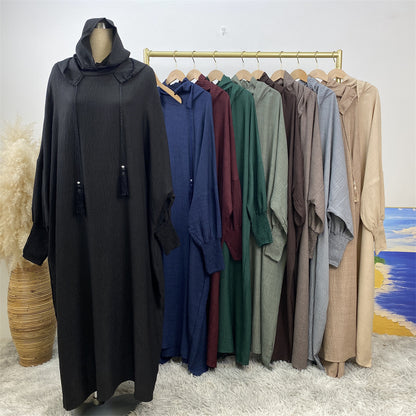 Women's Hooded Casual Maxi Dress