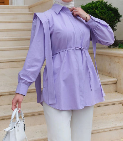 Women's Lapel Long-sleeved Shirt