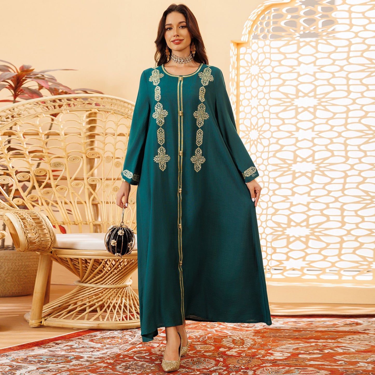 Women's Casual Embroidered Dress