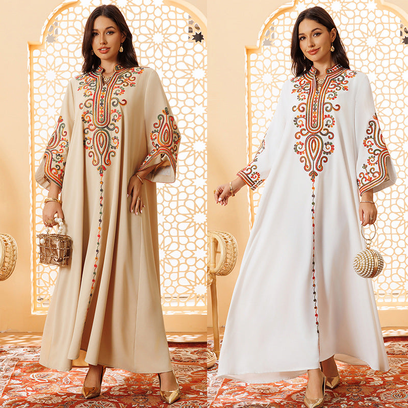 Women's Rope Embroidery Arabian Dress