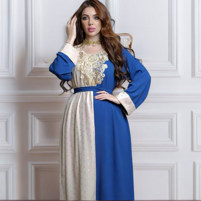 Muslim Embroidered Appliqué Tunic Dress