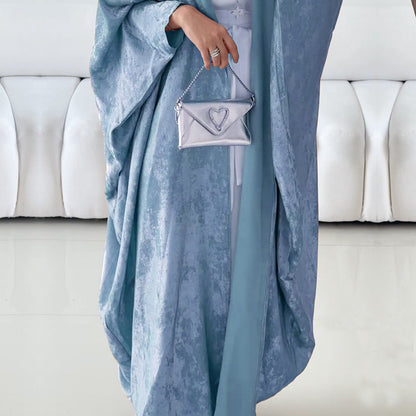 Women's Patchwork Elegant Robe Open Abaya