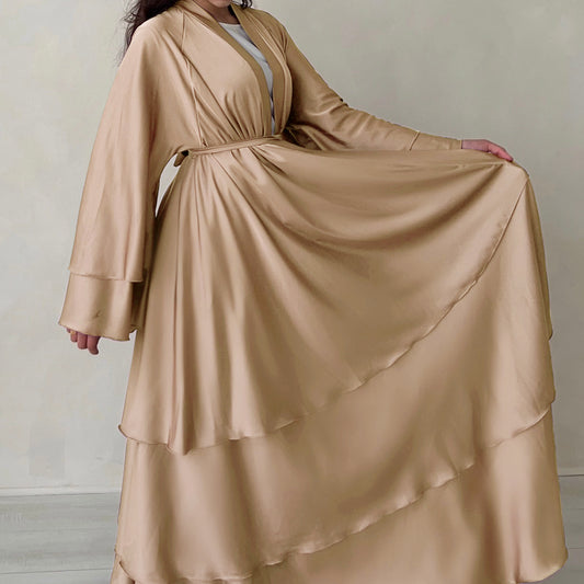 Women's Elegant Open Abaya Robe