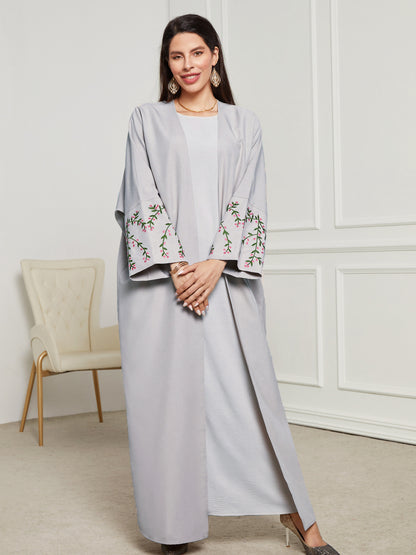 Women's Cardigan Embroidered Robe Dress