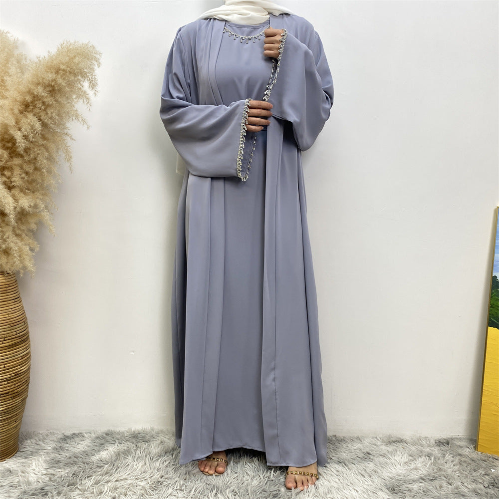 Women's Sleeveless Inner Dress + Robe Two Piece Sets