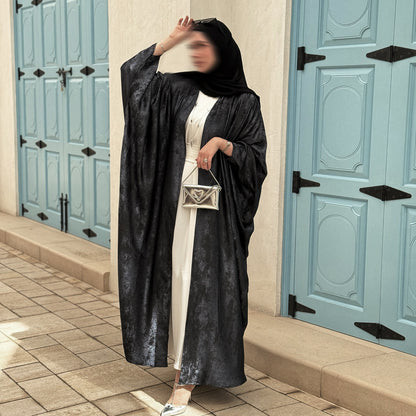 Women's Patchwork Elegant Robe Open Abaya