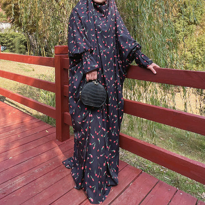 Fashion Design Printed Abaya Dress Jilbab