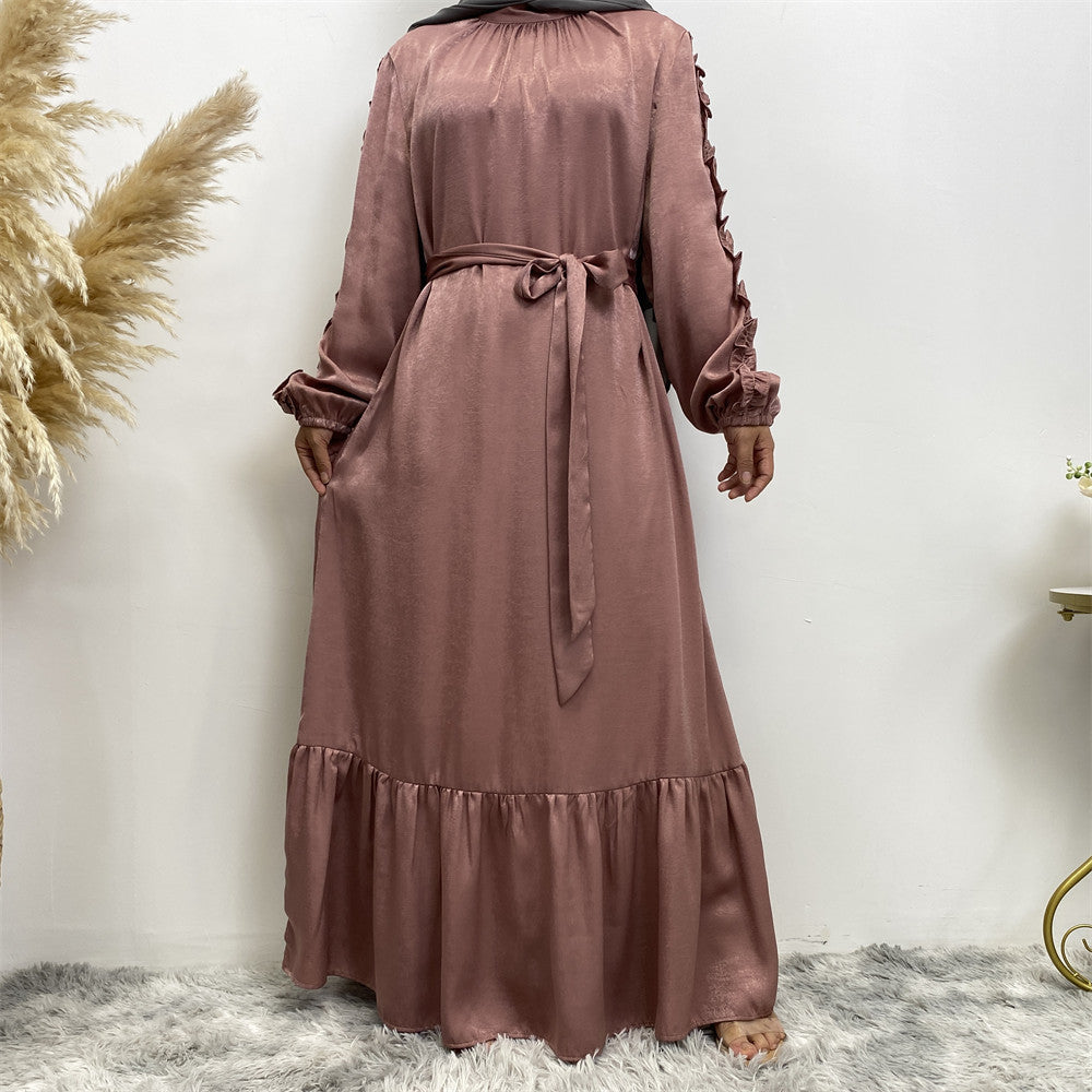 Elegant Muslim Pleated Dress