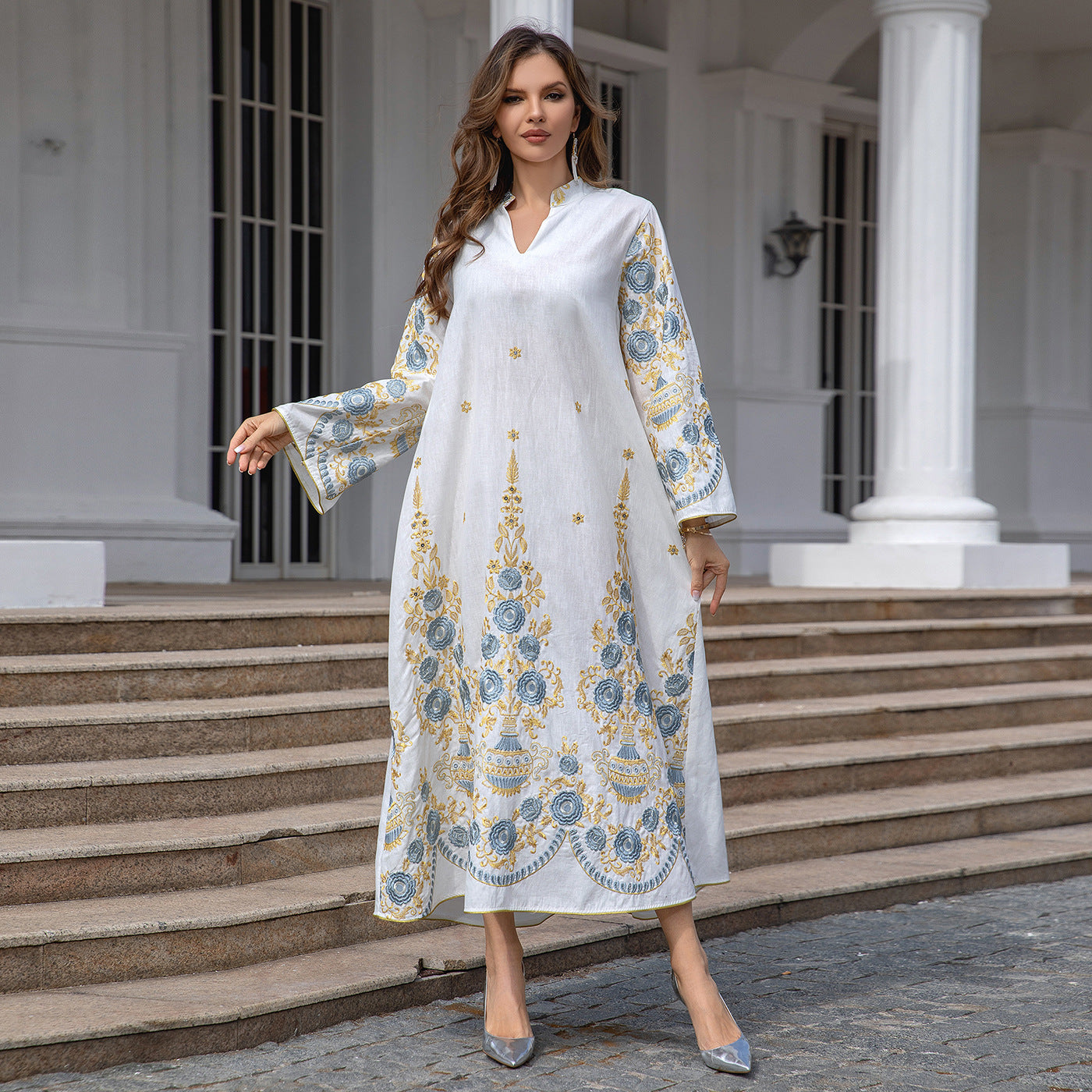 Women's Muslim Embroidered Evening Dress