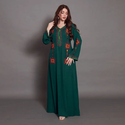 Dubai Embroidered Abaya Dress