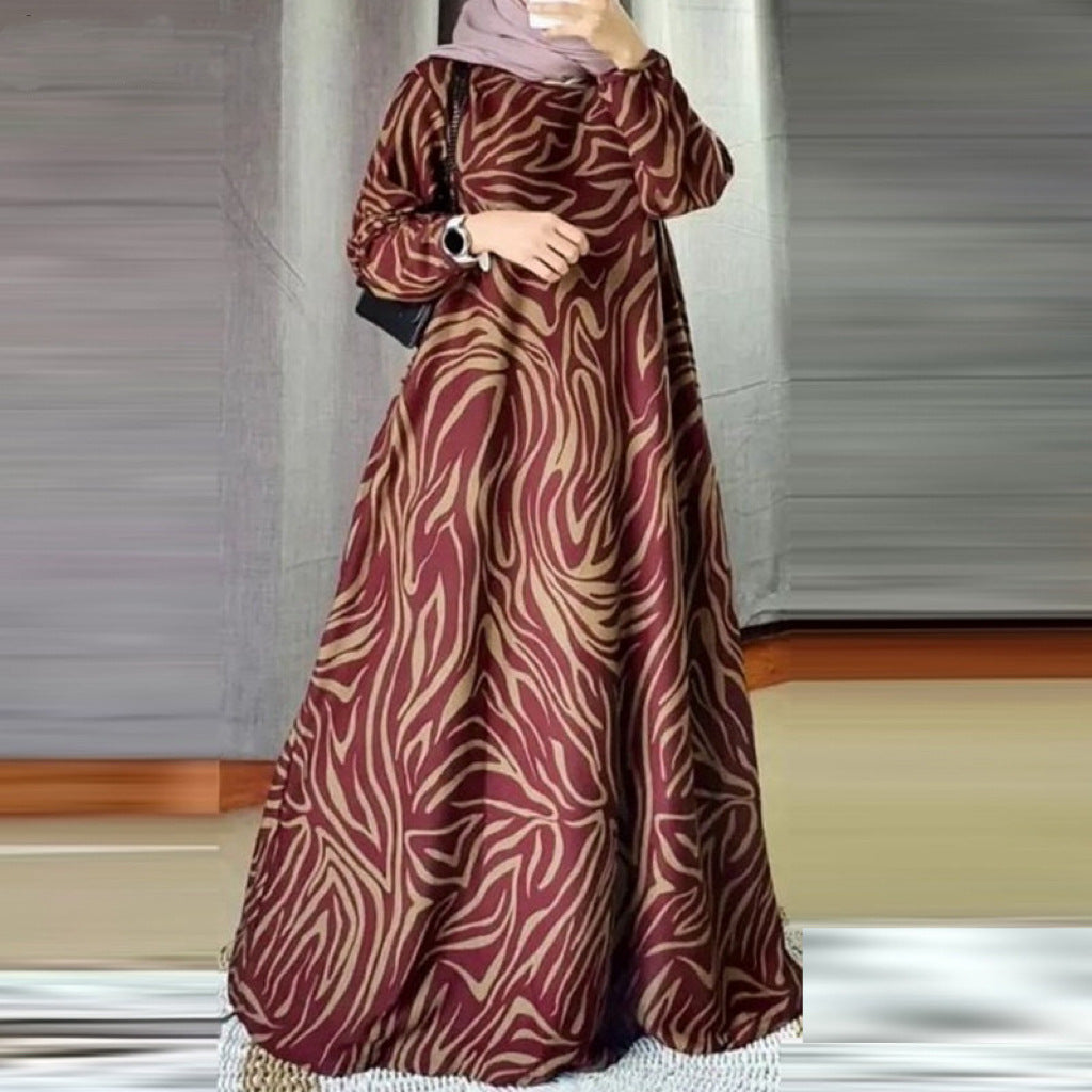 Comfortable Choice Abaya Print Dress