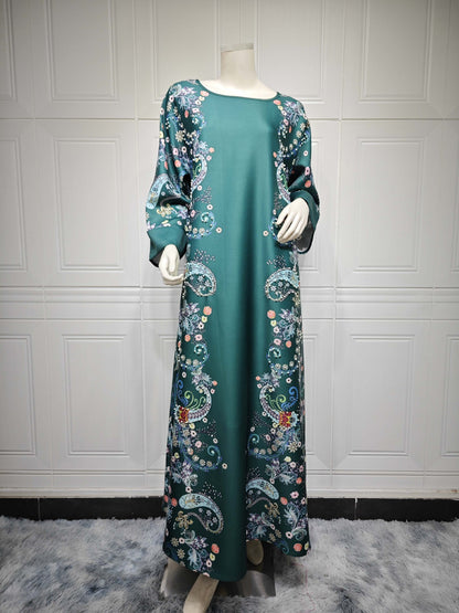 Women's Hot Diamond Pearl Jalabiya Dress