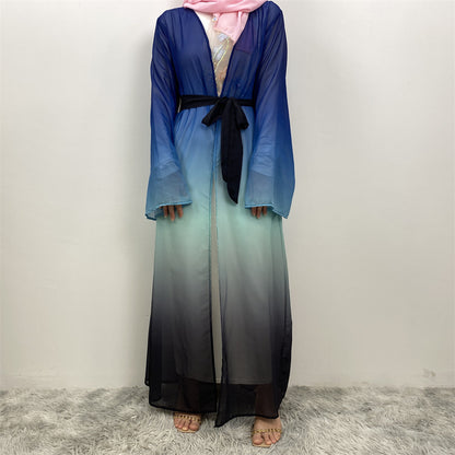 Women's Muslim Cardigan Chiffon Robe