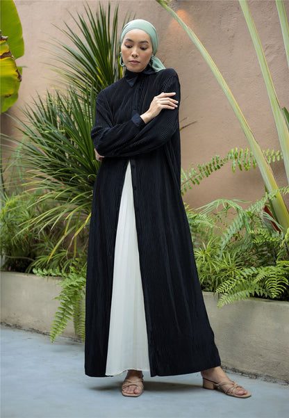 Women's Ruffled Robe Open Abaya