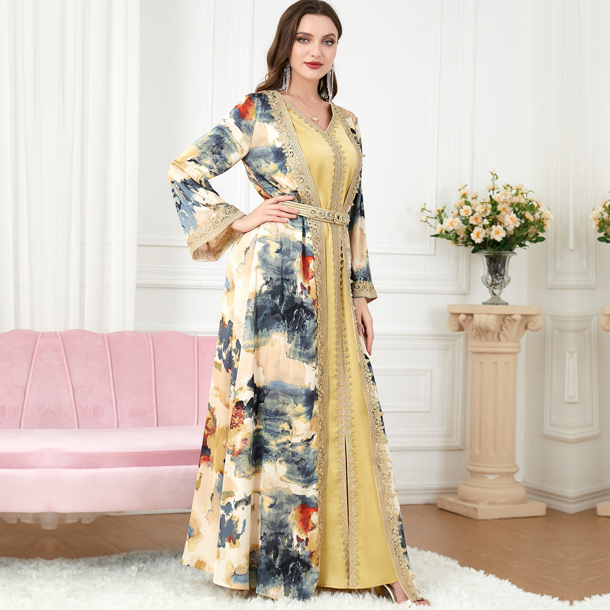 Women's Robe Panels Two-piece Dress Sets