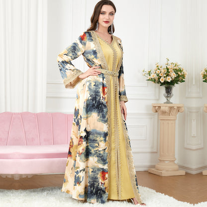 Women's Robe Panels Two-piece Dress Sets