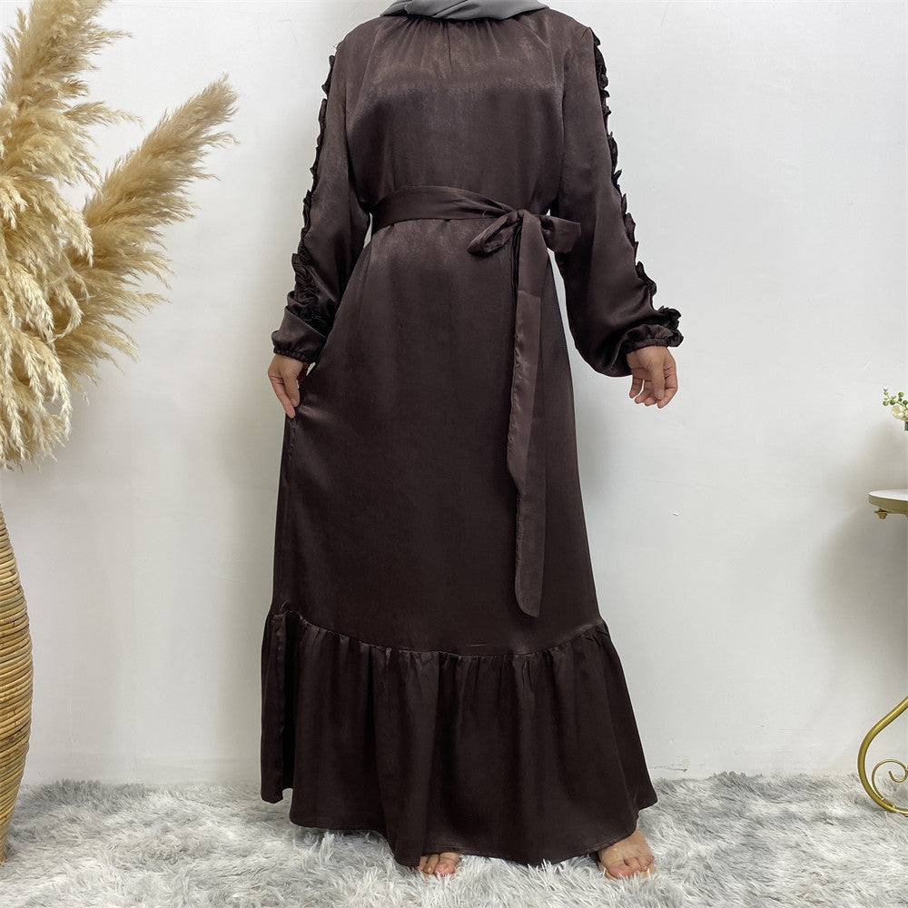 Elegant Muslim Pleated Dress