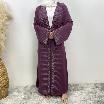 Muslim Slim Fit Cardigan Robe with Pockets