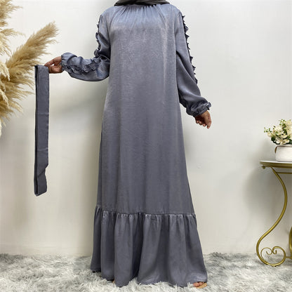 Elegant Muslim Pleated Dress