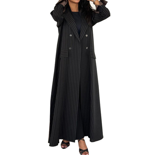 Women's Striped Elegant Long Jacket