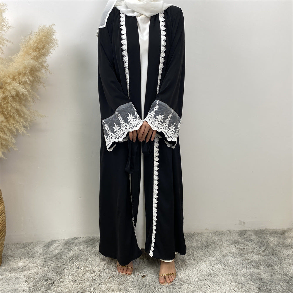 Patchwork Embroidered Dubai Abaya Robe