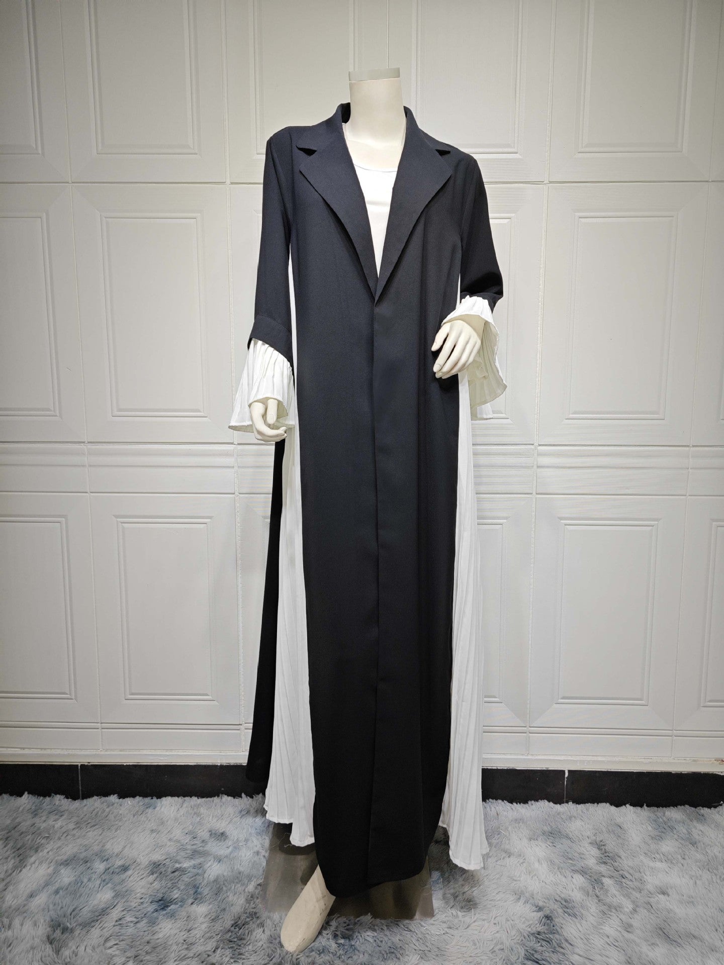 Women's Pleated Fashion Modest Robe Dress