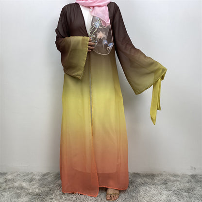 Women's Muslim Cardigan Chiffon Robe