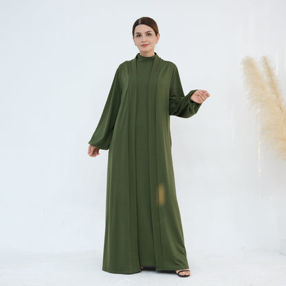 Women's Solid Color Abaya Two-piece Suit