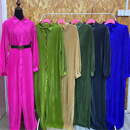 Robe à volants pour femmes Abaya ouverte