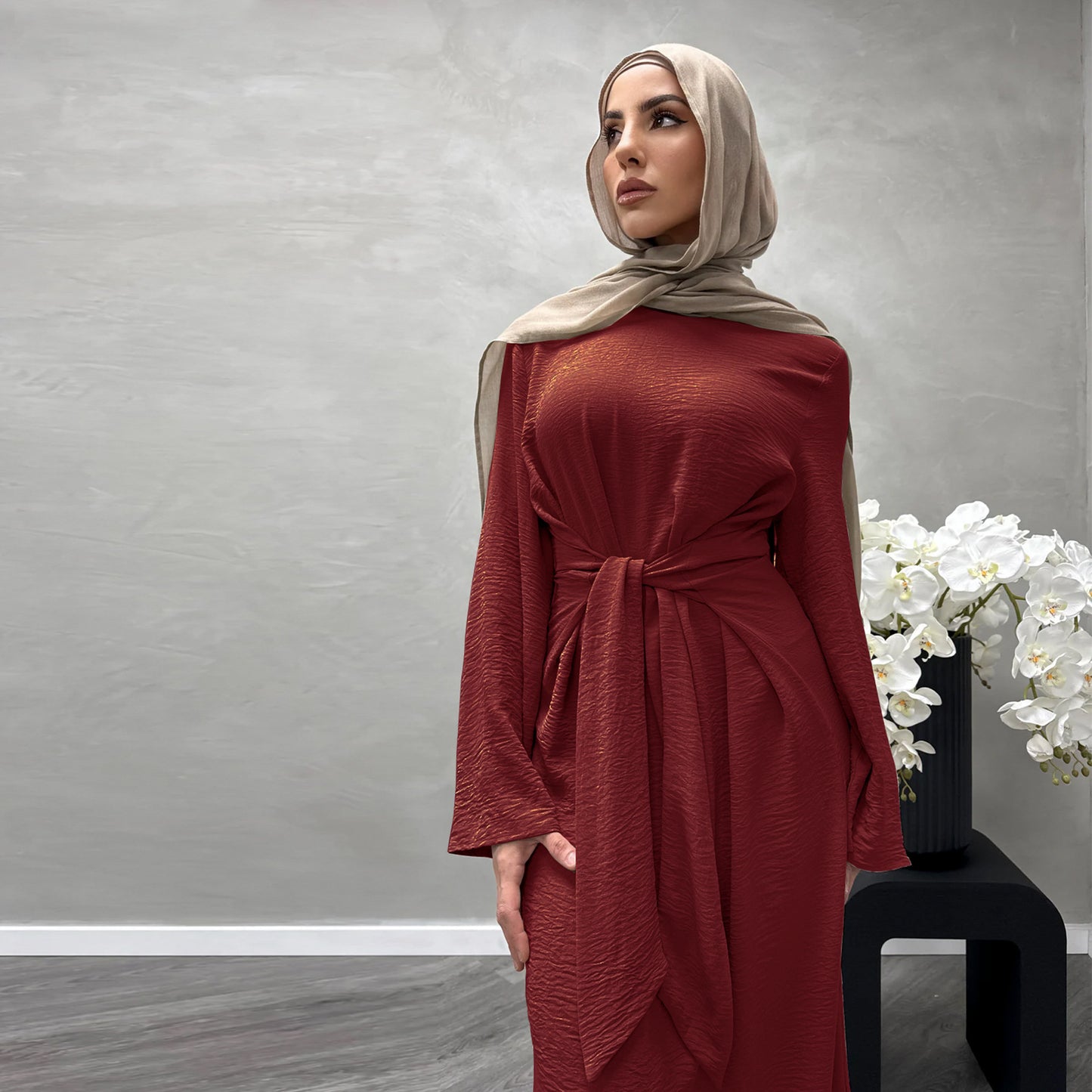 Women's Lace-up Elegant Abaya Dress