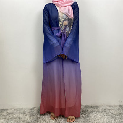 Women's Muslim Cardigan Chiffon Robe