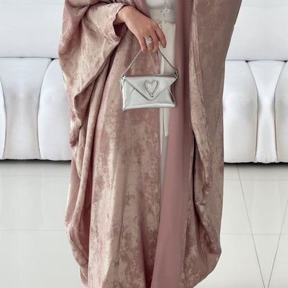 Women's Patchwork Elegant Robe Open Abaya