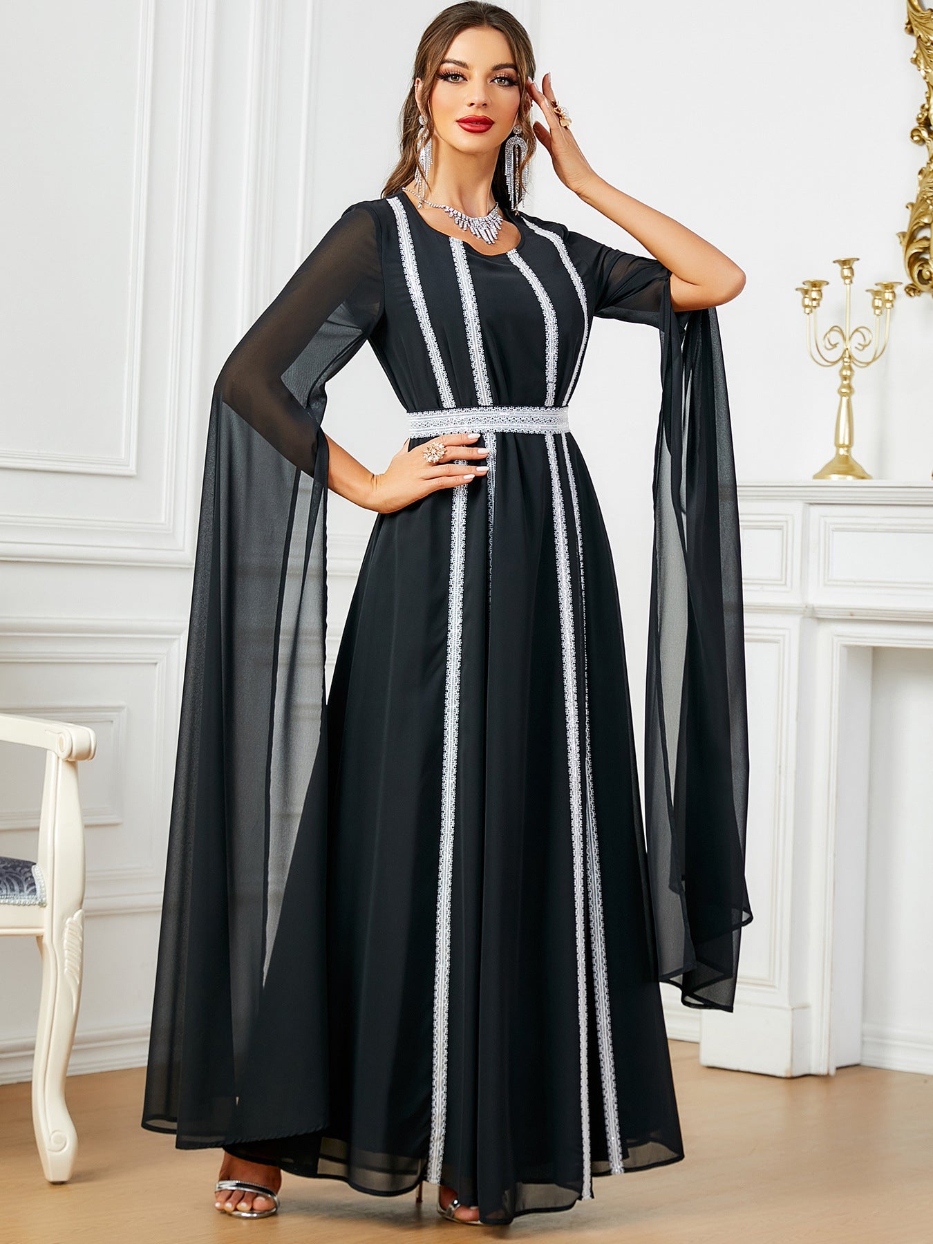 Women's Long Sleeve Muslim Evening Dress