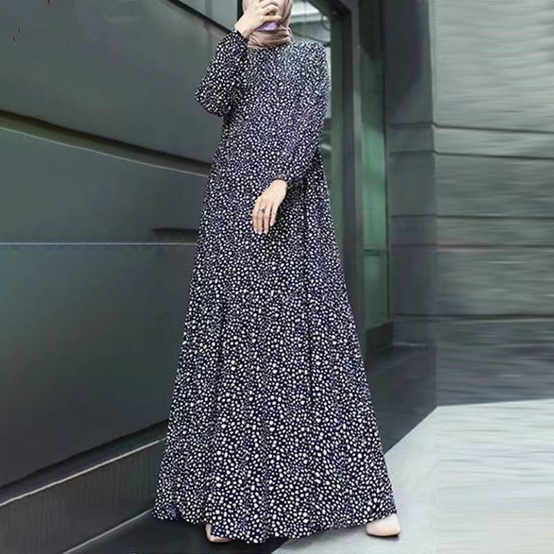 Women's Polka Dot Long-sleeved Dress