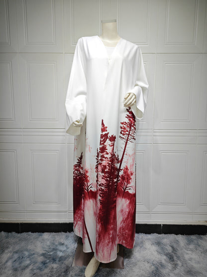 Women's Tie-dye Cape Robe Dress