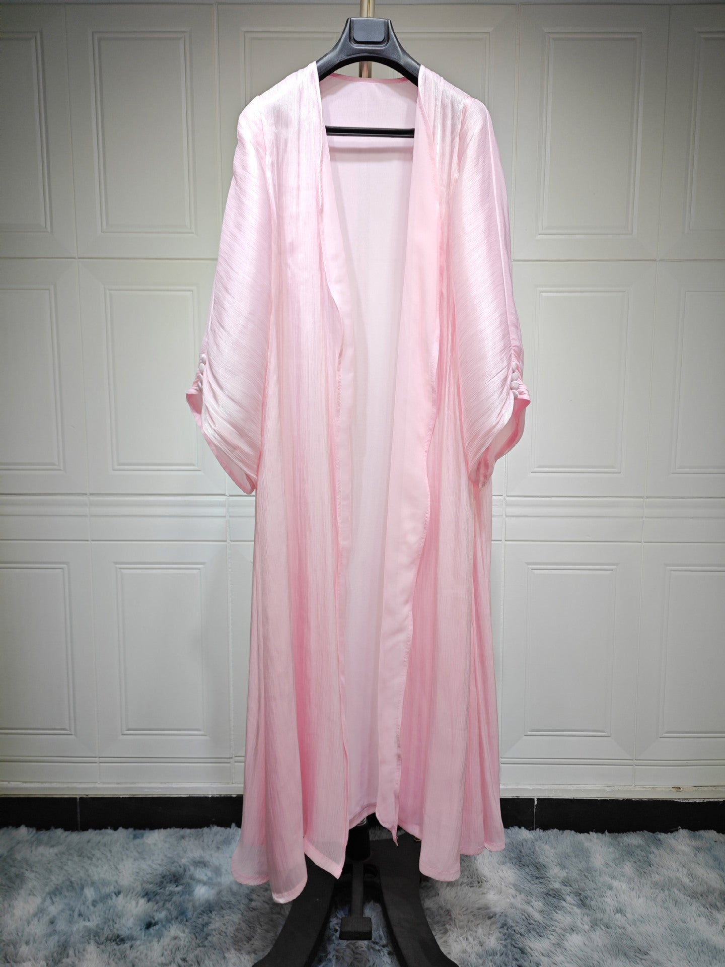 Women's Solid Color Bright Silk Robe