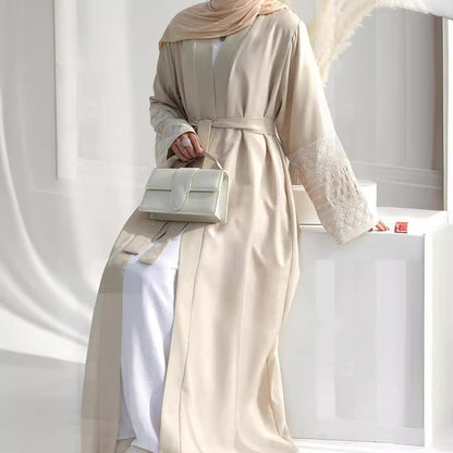 Women's Embroidered Elegant Cardigan Gown