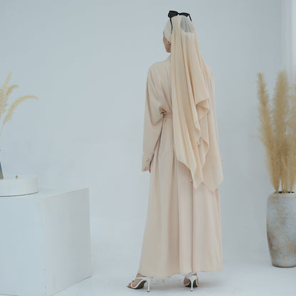 Plain Moon embroidered Elegant Cardigan Robe