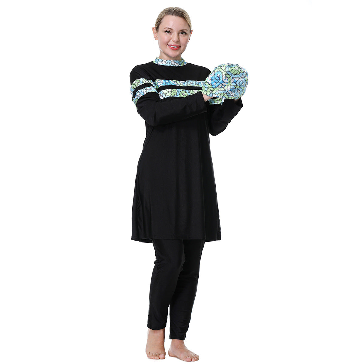 Women's Loose Plus Size Modest Swimsuit Burkini