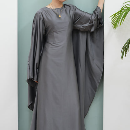 Women's Stretch Satin Modest Dress