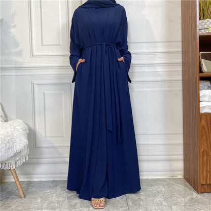 Sleeveless Dress and Robe Set with Pockets