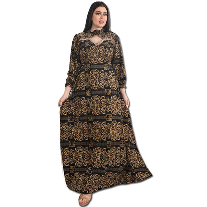 Women's Printed Arabic Party Dress